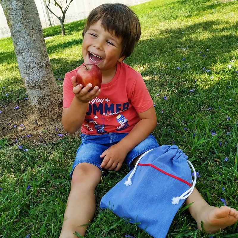 Bolsa  Colegial  Lisa  para llevar  alimentación  saludable!