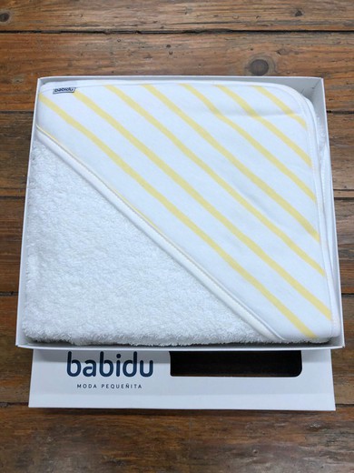 Yellow striped cotton bath cape 809 babidu