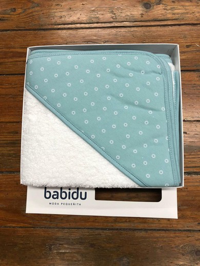 Baby bath cape with hood sunny green 807 babidu