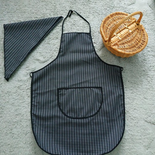 Children's chestnut apron with matching handkerchief included