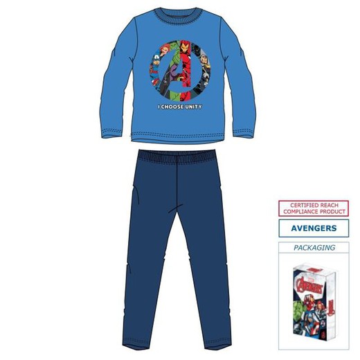 Pijama manga larga niño vh7168  avengers