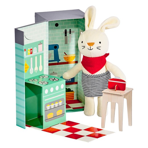 Set de juegos  the rabbit  in the kitchen  ptc 547     petit collage
