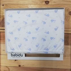 Baby blanket swaddle 100% cotton blue whale 4088 babidu