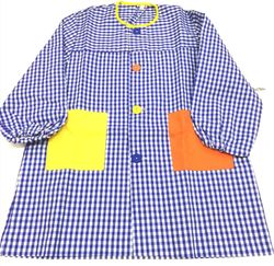 School robe with gingham buttons 5555
