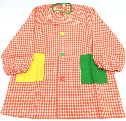 School robe with gingham buttons 5555