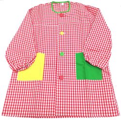 School robe with gingham buttons 5555