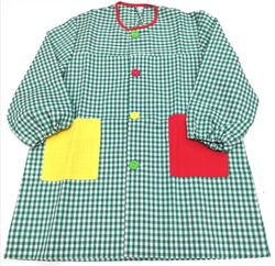 School robe with gingham buttons 5555