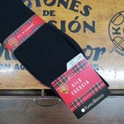 Men's socks Scottish thread 13400-10 white stitch