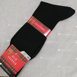 Men's socks Scottish thread 13400-10 white stitch