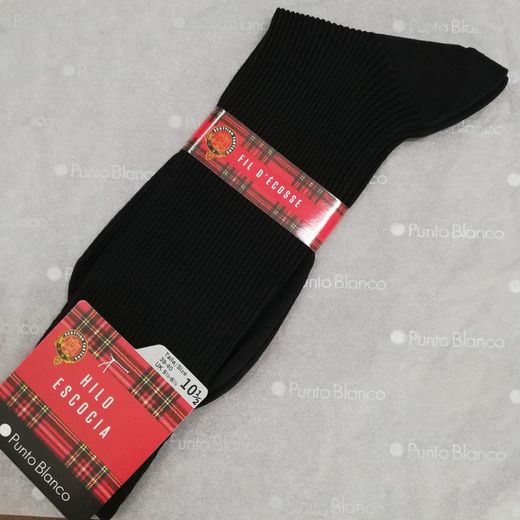 Men's socks Scottish thread 13400-10 white stitch