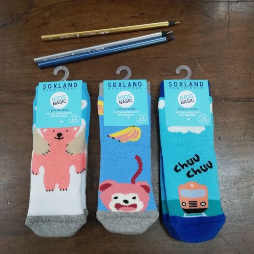 Calcetines antideslizantes niños 3 pares algodón 8063 soxland