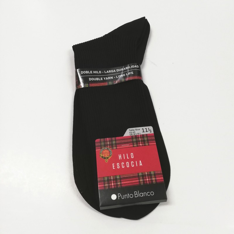Calcetines de Hilo de Escocia de canalé