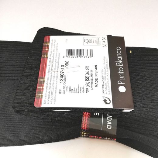 Men's socks double Scottish thread 13407-10 white stitch