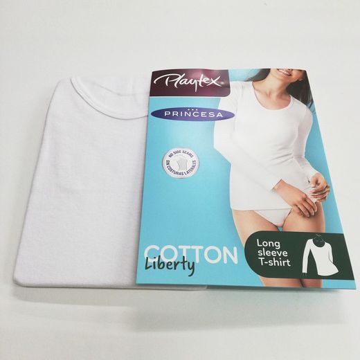Women's cotton liberty long sleeve t-shirt p4586 playtex princess