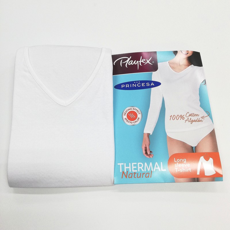 Camiseta térmica de mujer de manga larga 100% algodón · Playtex · El Corte  Inglés