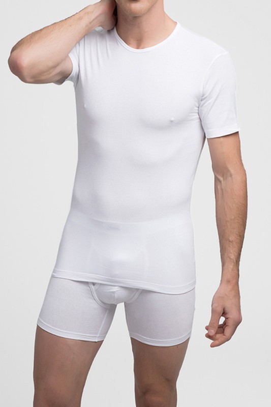 Comprar Camiseta Interior Abanderado Algodón Cuello en V color Blanco