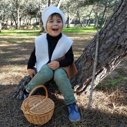 Disfraz de pastor infantil con gorro de borreguillo 4 piezas