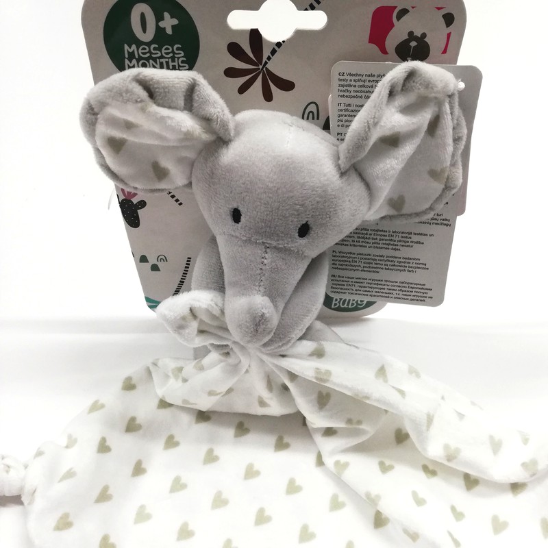 Manta para bebés Doudou Juguete de seguridad para bebés Animal de peluche  Bebe elefante de nacimiento para bebés recién nacidos