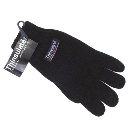 Guantes para hombre thinsulate térmico lana negro