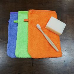 Pack of 3 terry cloth mittens for babies 1173-1
