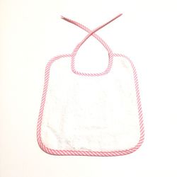 Pack 12 baberos de rizo con tira 23x26 cm 8001