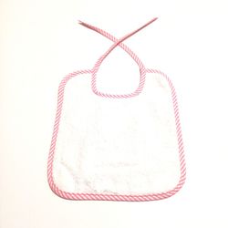 Pack 12 baberos de rizo con tira 23x26 cm 8001