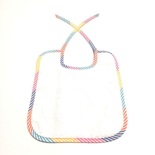 Pack 12 baberos de rizo con tira 23x26 cm 8002