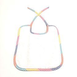 Pack 12 baberos de rizo con tira 23x26 cm 8002