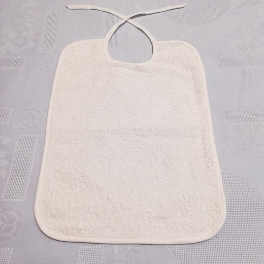 Pack 12 baberos de rizo con tira y plastificado 30x40 cm 8003