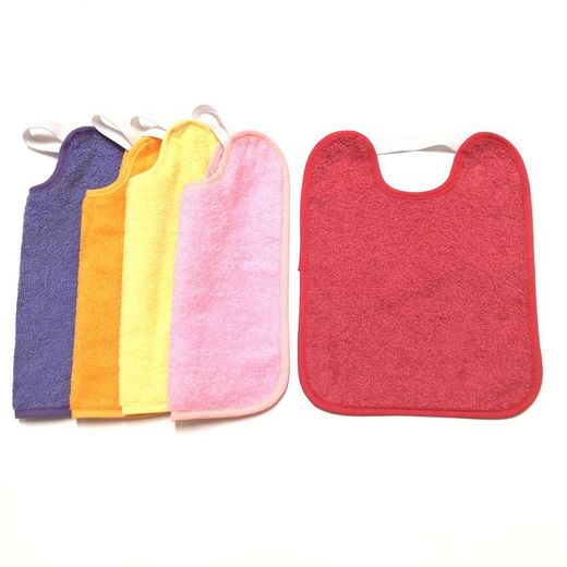 Pack 5 baberos guarderia de rizo impermeable 444 cucutbcn
