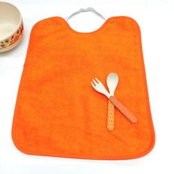 Pack 6 baberos de rizo con goma y impermeable 30x40 cm 104190