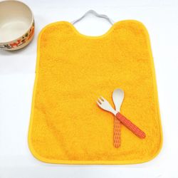 Pack 6 baberos de rizo con goma y impermeable 30x40 cm 104190