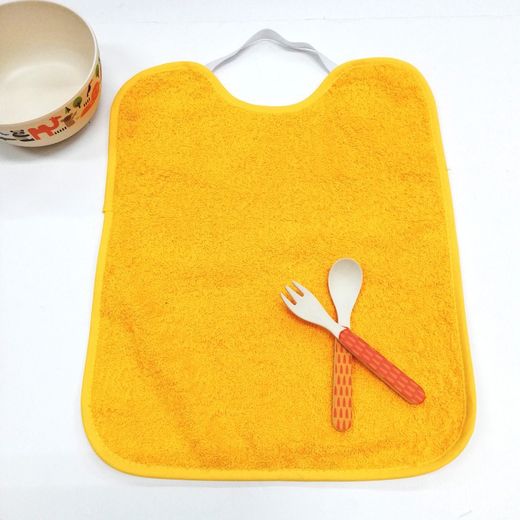 Pack 6 baberos de rizo con goma y impermeable 30x40 cm 104190