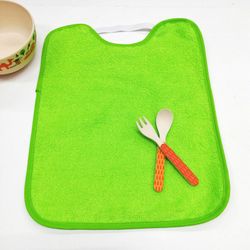 Pack 6 baberos de rizo con goma y impermeable 30x40 cm 104190