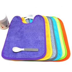 Pack 6 baberos de rizo con goma y impermeable 25x30 cm 104189