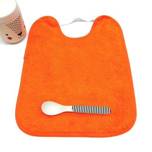 Pack 6 baberos de rizo con goma y impermeable 25x30 cm 104189