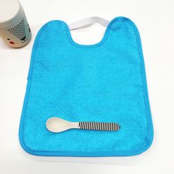 Pack 6 baberos de rizo con goma y impermeable 25x30 cm 104189