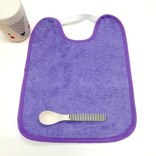 Pack 6 baberos de rizo con goma y impermeable 25x30 cm 104189