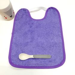 Pack 6 baberos de rizo con goma y impermeable 25x30 cm 104189