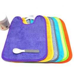 Pack 6 baberos de rizo con goma y impermeable 25x30 cm 104189