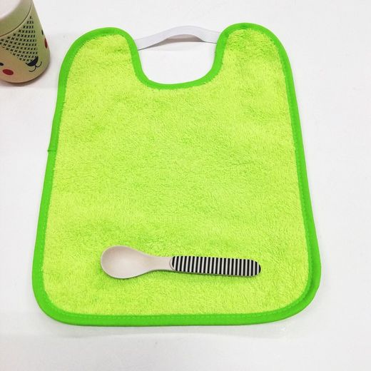 Pack 6 baberos de rizo con goma y impermeable 25x30 cm 104189