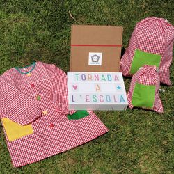 School robe pack with buttons + snack bag + change bag ref. 275