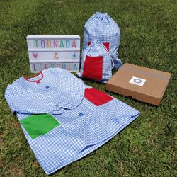 School robe pack with buttons + snack bag + change bag ref. 275