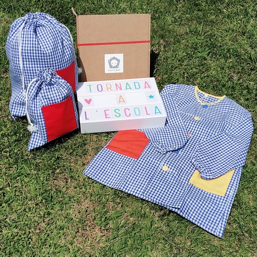 School robe pack with buttons + snack bag + change bag ref. 275