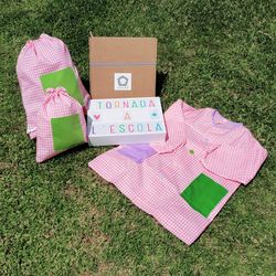 School robe pack with buttons + snack bag + change bag ref. 275