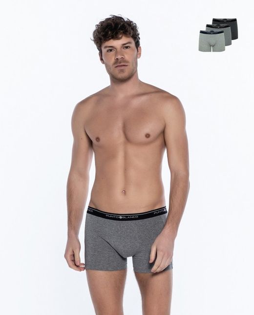 Pack boxer basix home 53438-40 punt blanc