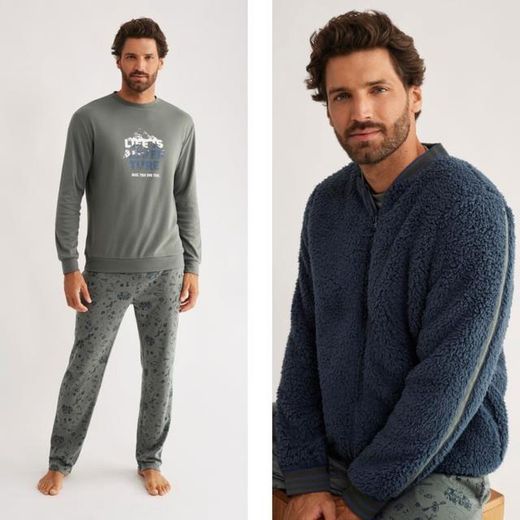 Pijama manga larga hombre H33403 promise