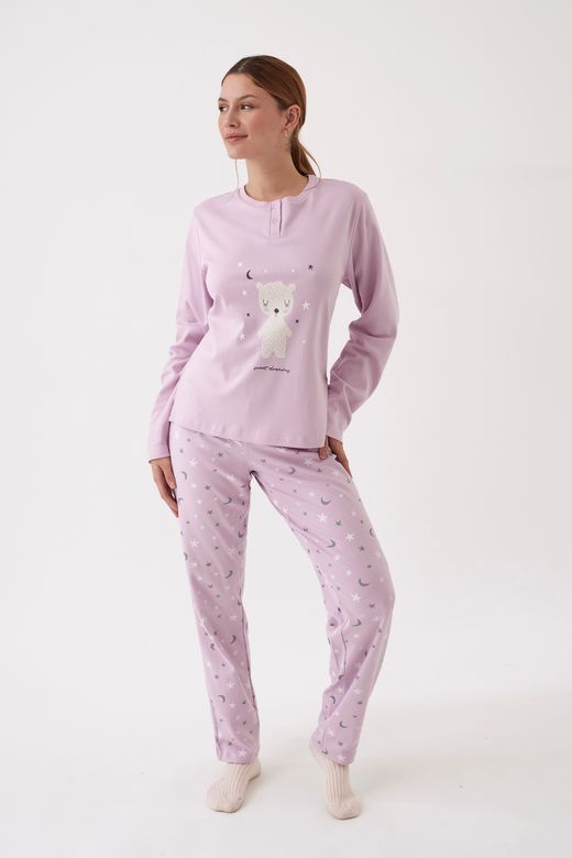 Pijama manga larga  mujer  algodón  N20102  promise