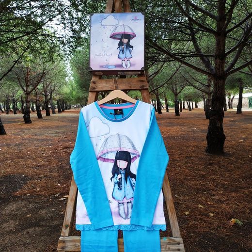 Pijama niña gorjuss puddles of love 50767 santoro