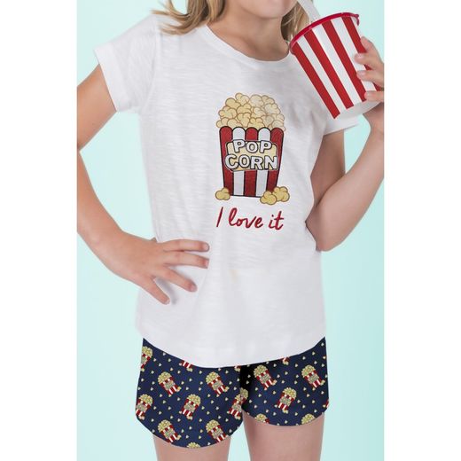 Pijama niña palomitas popcorn 50932 admas